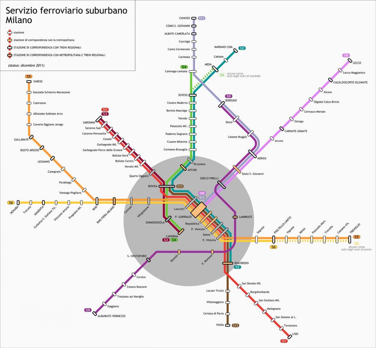 mapa ng milan transit 