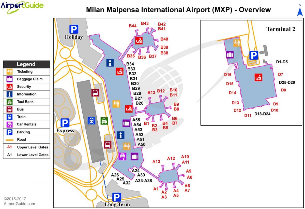 milano airport mapa