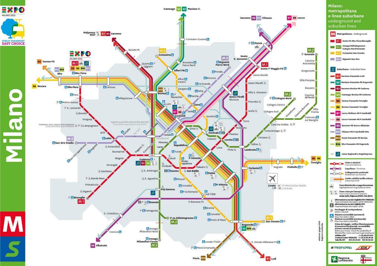 milan centrale station mapa