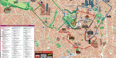 Milan hop sa hop-off bus tour map