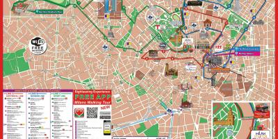 Milan hop sa hop-off ang ruta ng mapa