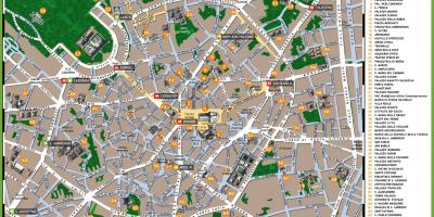Mapa ng milan italy pinupuntahan ng mga turista