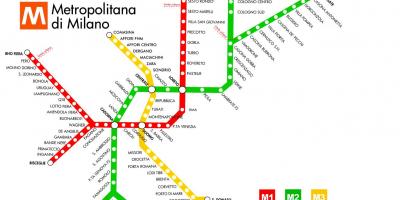 Mapa ng Subway milano
