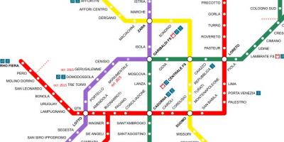 Milan italy istasyon ng tren sa mapa