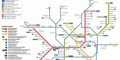 Milan transport mapa