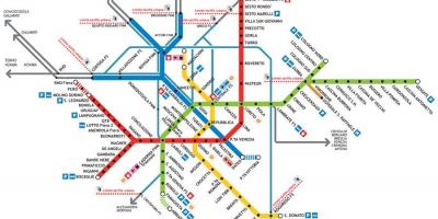 Milano tube mapa
