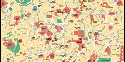 Milan italy sentro ng lungsod mapa